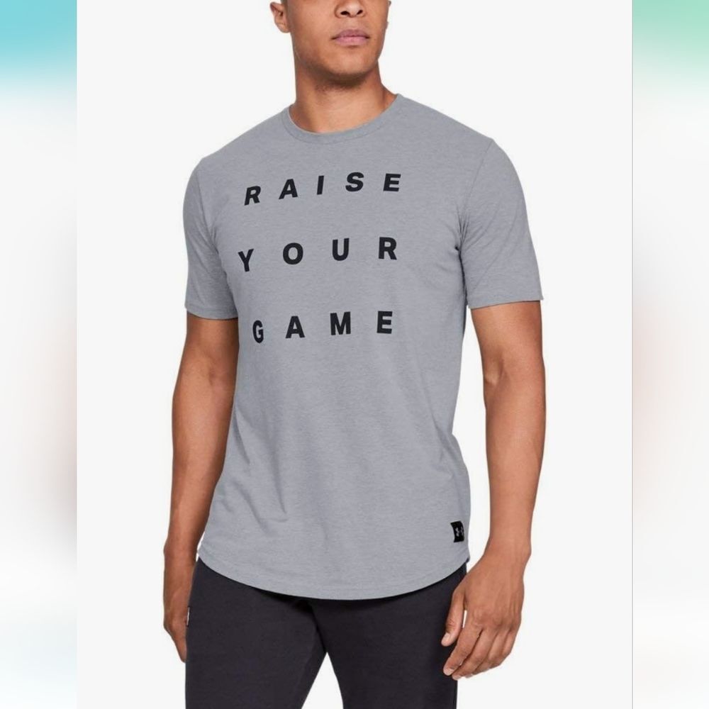 3/$25 Under Armour Gray Raise Your Game Loose Fit Short Sleeve Crew Neck Shirt S